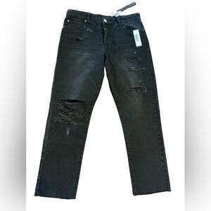 STS Blue Women's Distressed Black Jeans Size 27 High-Rise